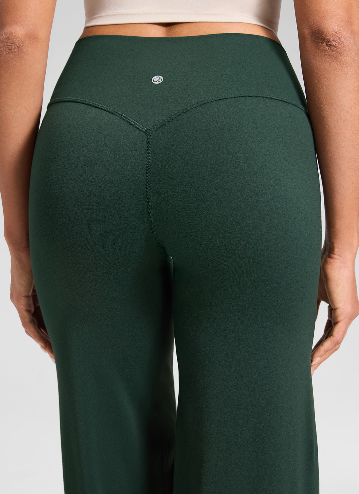 CRZ YOGA Women's Softretch Workout No Front Seam Wide Leg Pant 28