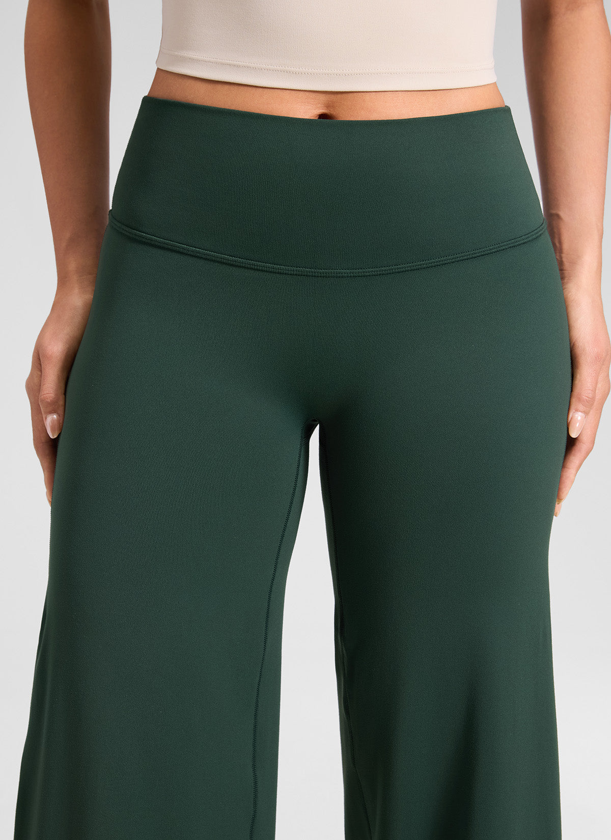 CRZ YOGA Women's Softretch Workout No Front Seam Wide Leg Pant 28