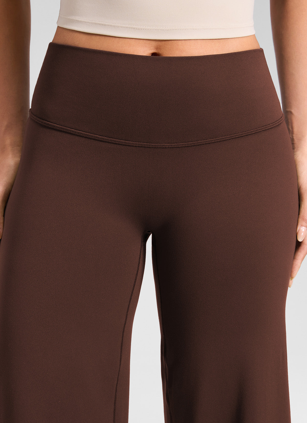 CRZ YOGA Women's Softretch Workout No Front Seam Wide Leg Pant 28