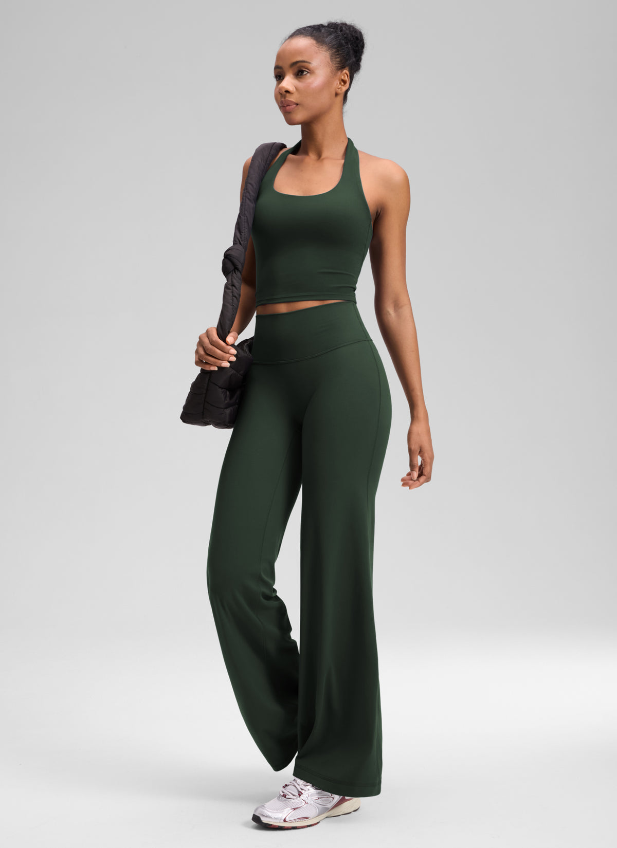 CRZ YOGA Women's Softretch Workout No Front Seam Wide Leg Pant 30