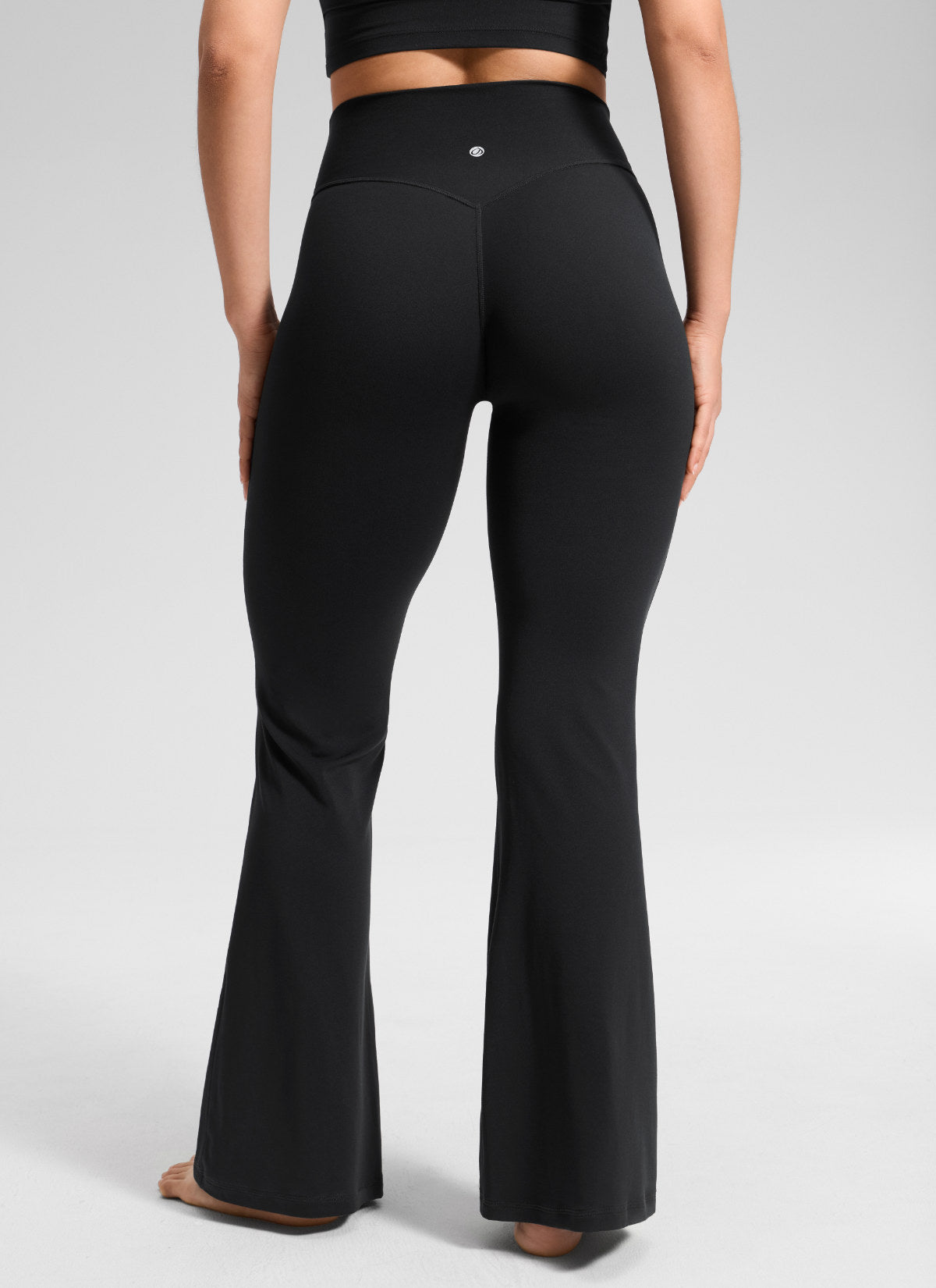 CRZ YOGA Women's Softretch High Rise No Front Seam Flare Legging 31