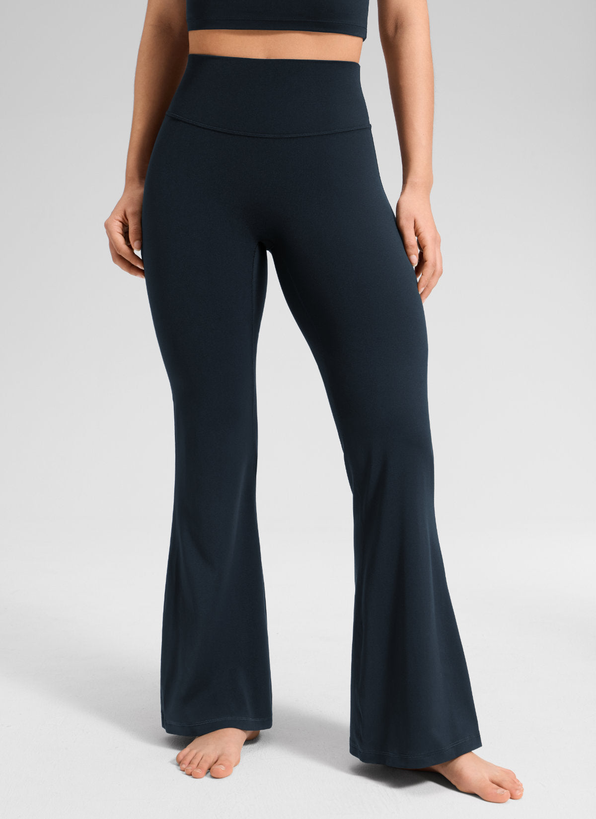 CRZ YOGA Women's Softretch High Rise No Front Seam Flare Legging 31