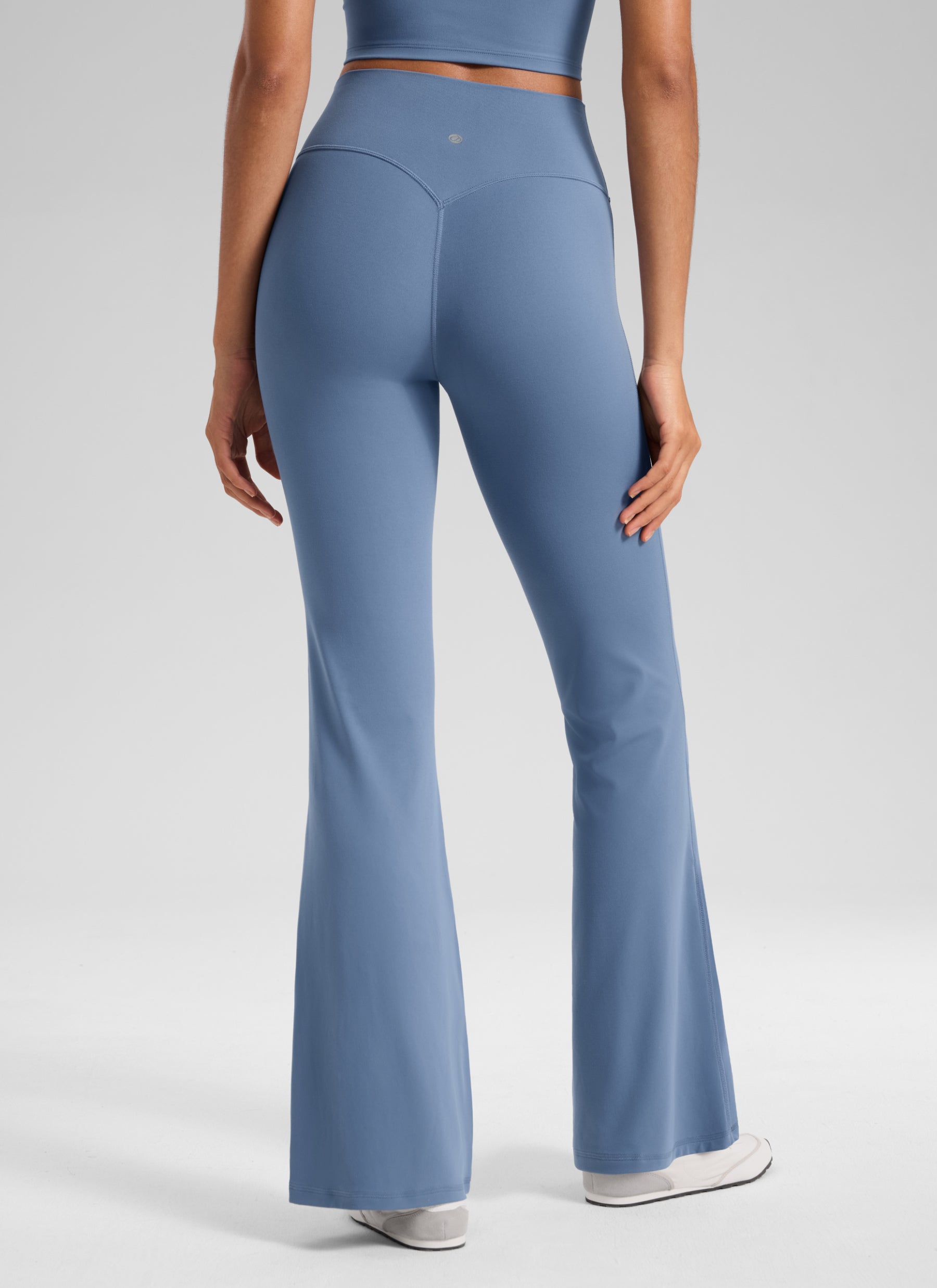 CRZ YOGA Women's Softretch High Rise No Front Seam Flare Legging 31