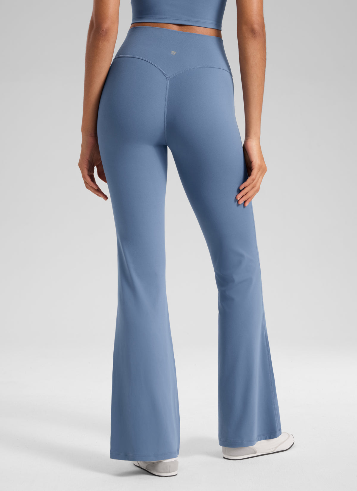 CRZ YOGA Women's Softretch High Rise No Front Seam Flare Legging 31