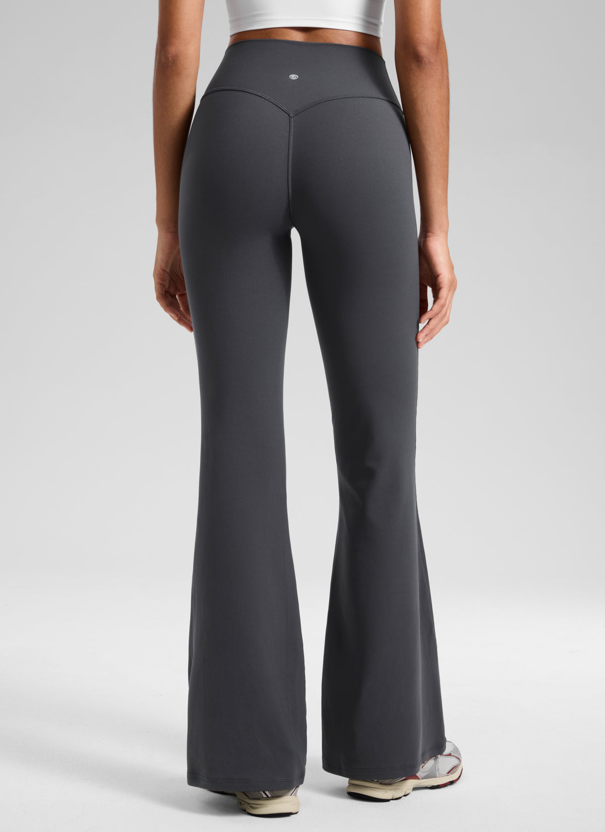 CRZ YOGA Women's Softretch High Rise No Front Seam Flare Legging 31
