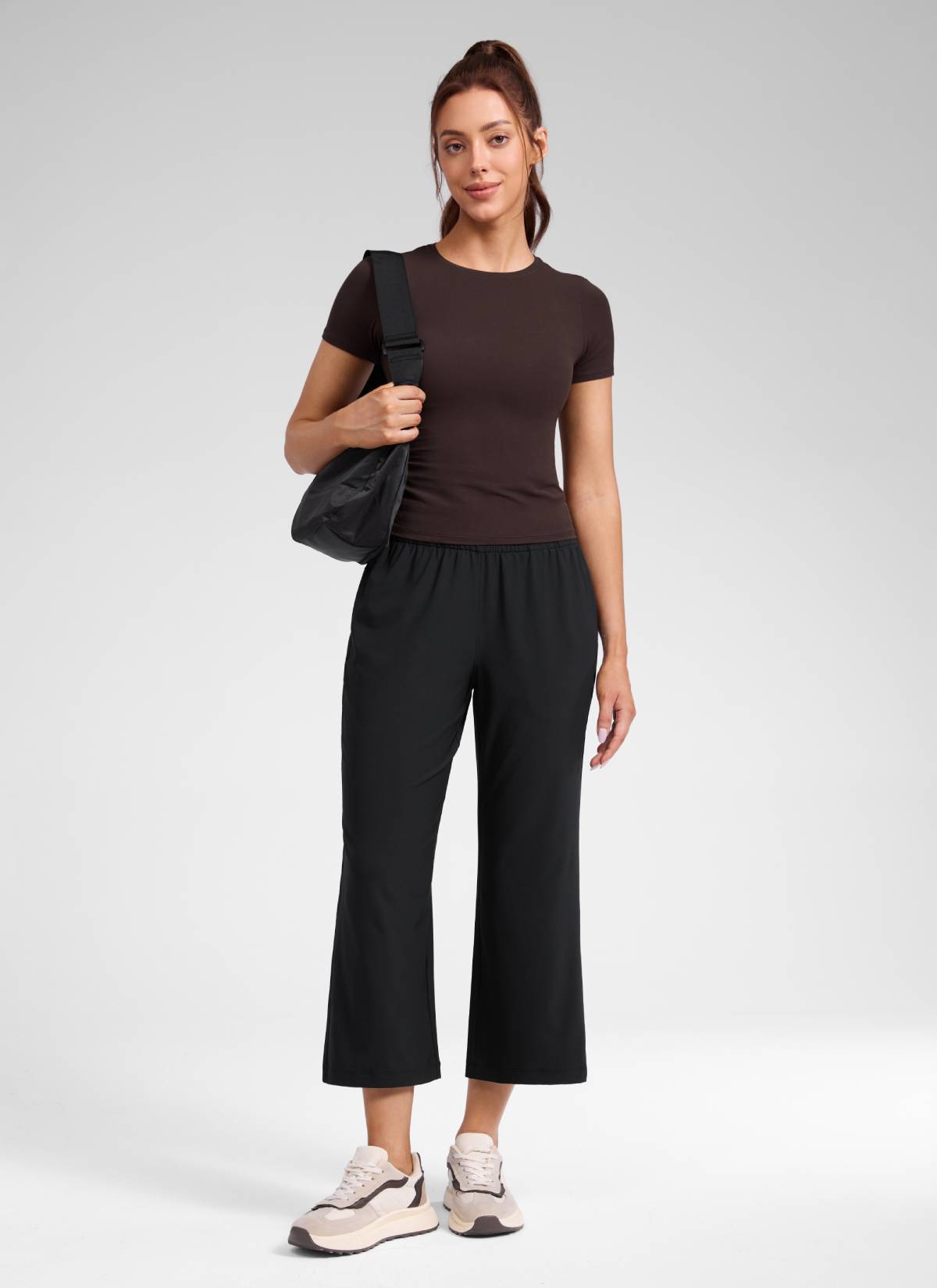 CRZ YOGA Women's Feathery-Fit Drapey Casual High Rise Flare Pant 23