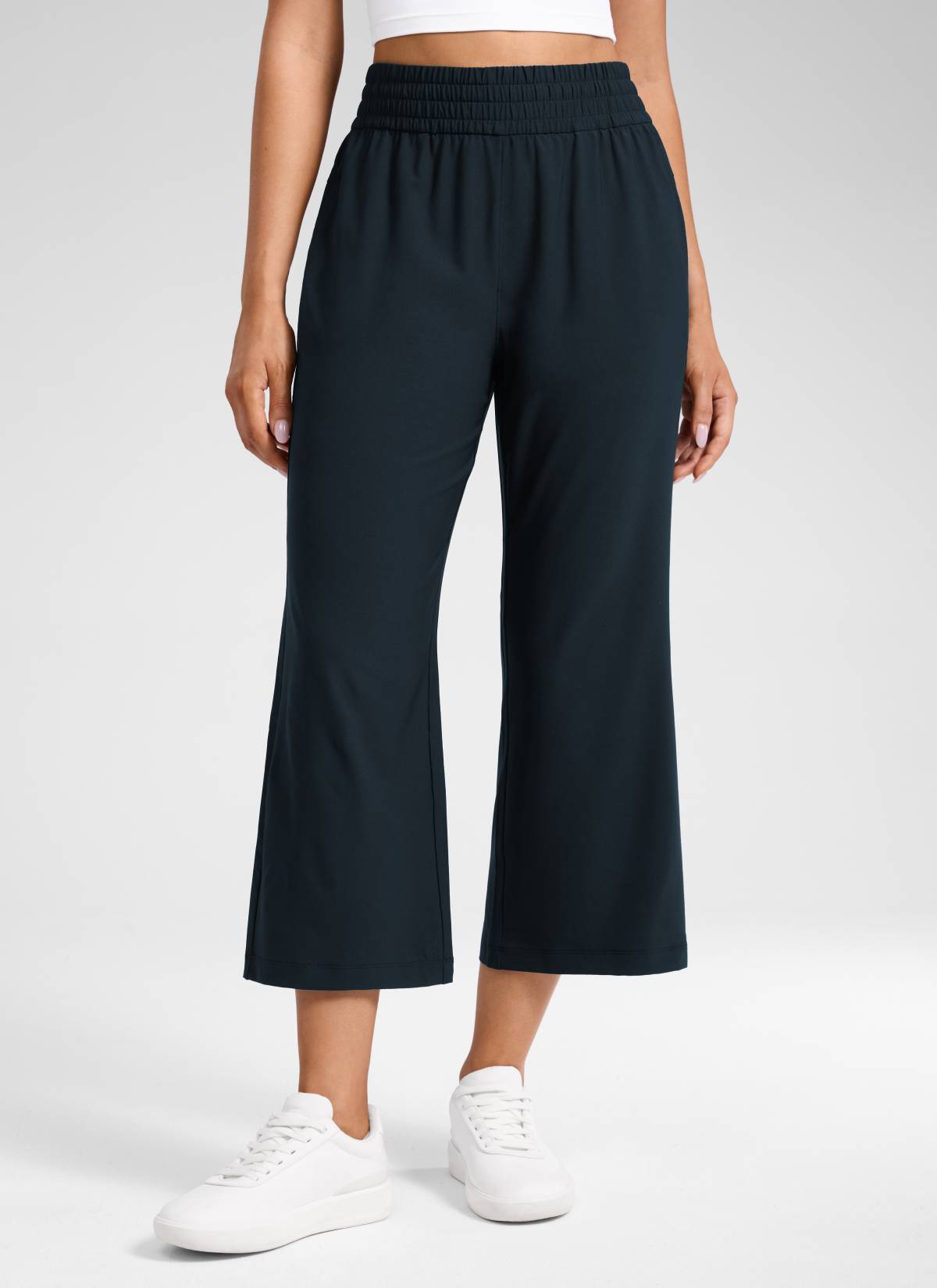 CRZ YOGA Women's Feathery-Fit Drapey Casual High Rise Flare Pant 23