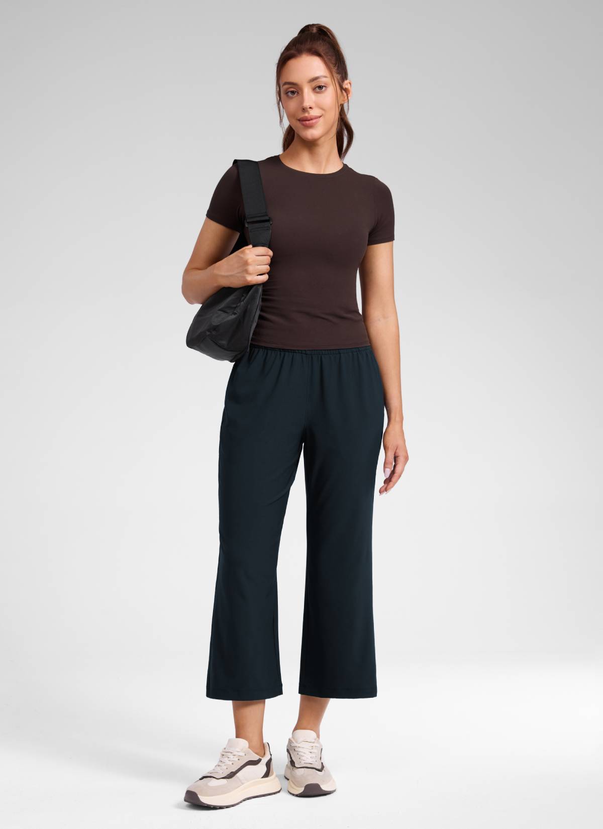 CRZ YOGA Women's Feathery-Fit Drapey Casual High Rise Flare Pant 23