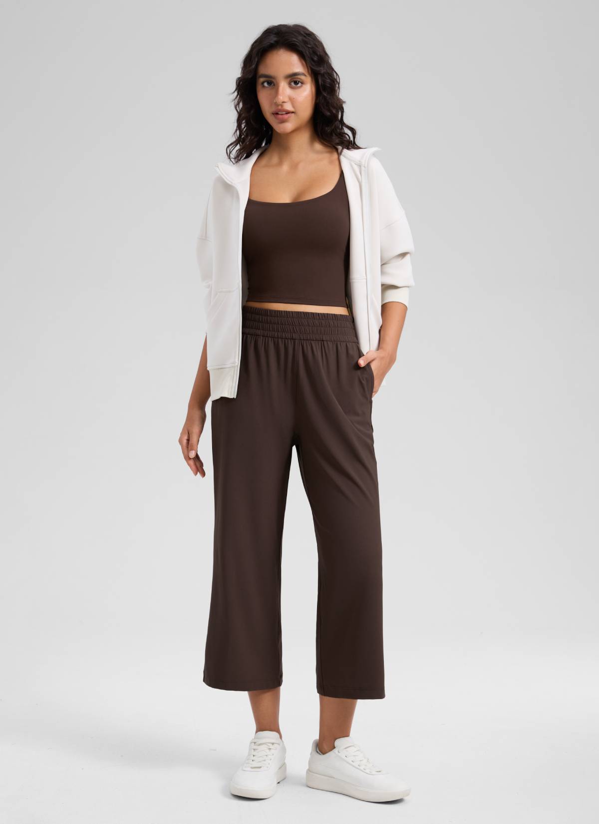 CRZ YOGA Women's Feathery-Fit Drapey Casual High Rise Flare Pant 23