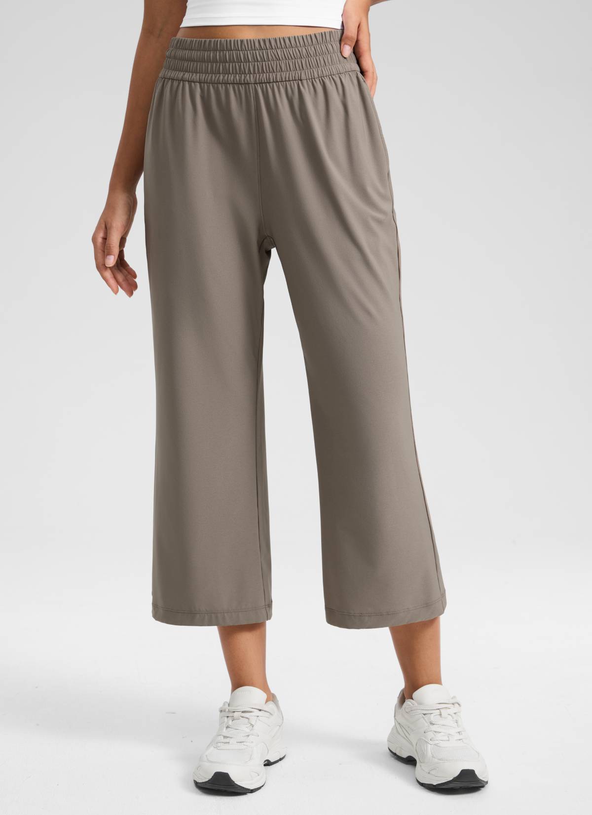 CRZ YOGA Women's Feathery-Fit Drapey Casual High Rise Flare Pant 23