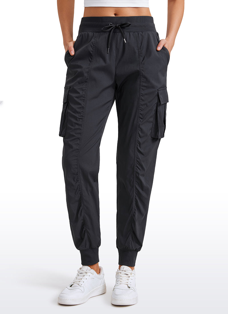 CRZ YOGA Women's Lightweight Running Classic Fit Ruched Joggers 28.5'' Hot Fudge Brown