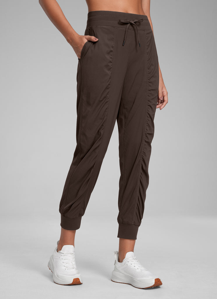 CRZ YOGA Women Lightweight Workout Joggers 26" with Pockets Dark Chrome