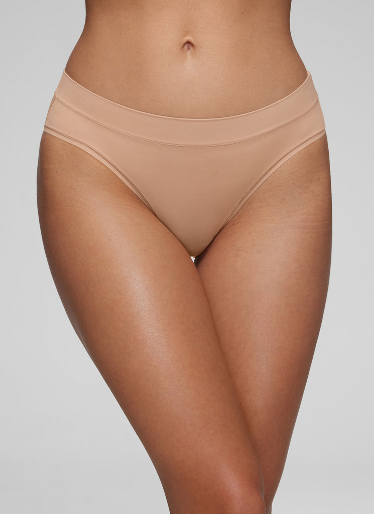 CRZ YOGA Softhold Women High Rise Breathable Bikini Underwear Pack Gravel 3pack