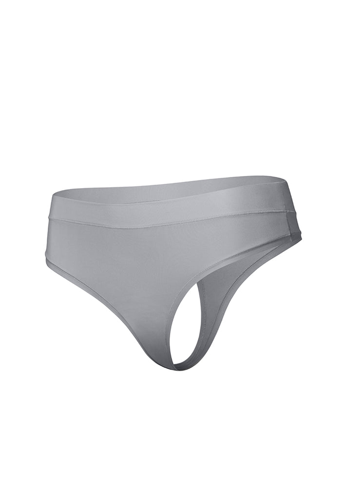 CRZ YOGA Women Softhold High Rise Thongs Ladies Underwear 3 Pack Gravel 3pack