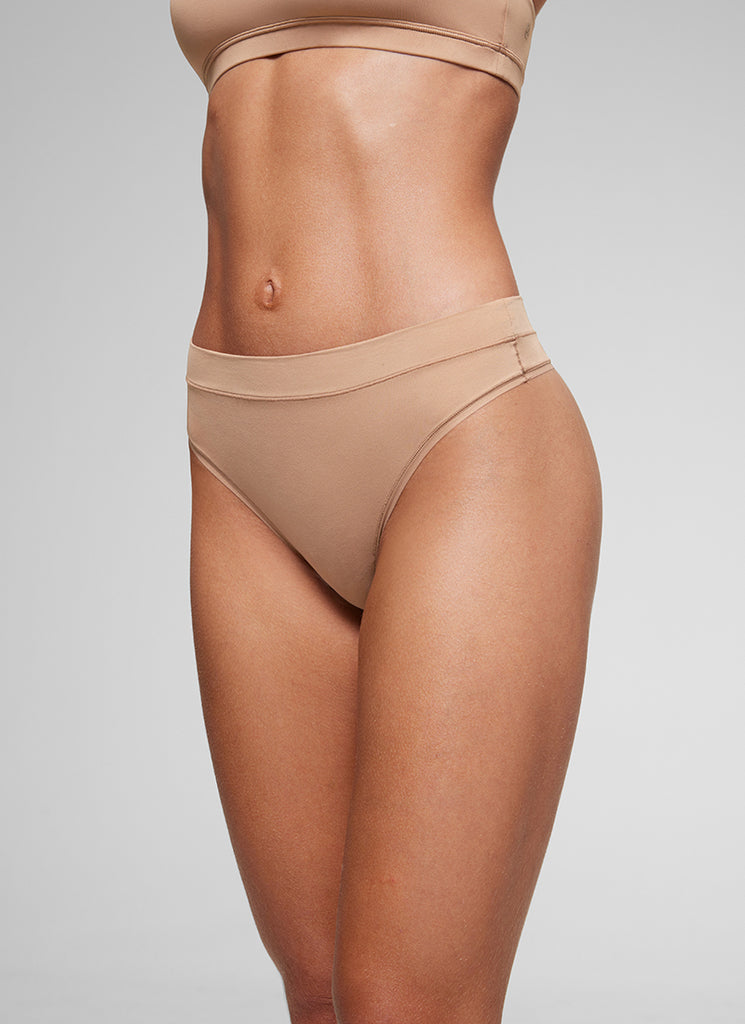 CRZ YOGA Women Softhold High Rise Thongs Ladies Underwear 3 Pack Black 3pack