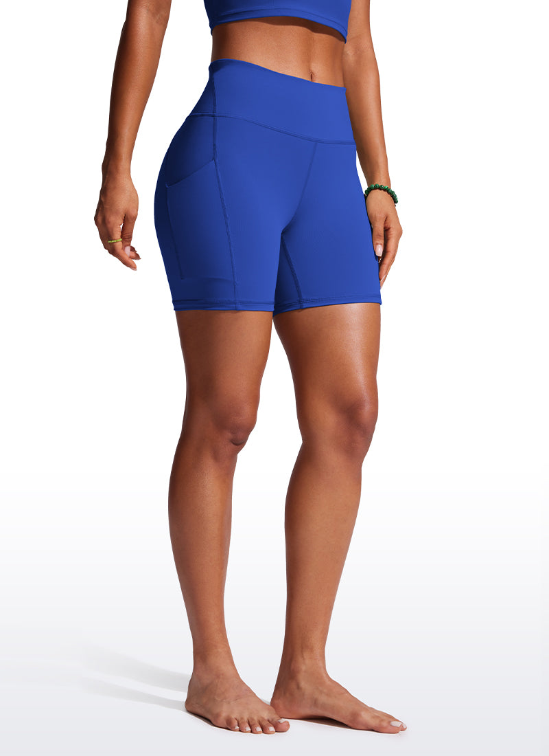 CRZ YOGA Women's Swim Board Shorts High Waisted Bathing Bottoms Insignia Blue