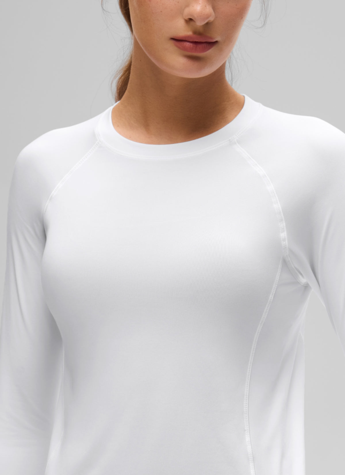 CRZ YOGA Women's Lightweight Sun Shirt Long Sleeve Tops UPF 50+ White @model_info:T