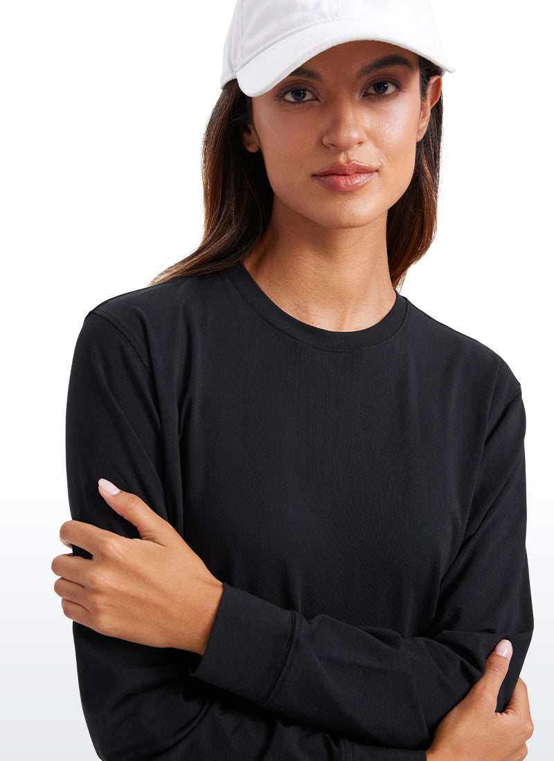 Pima Cotton Loose Fit Long Sleeve