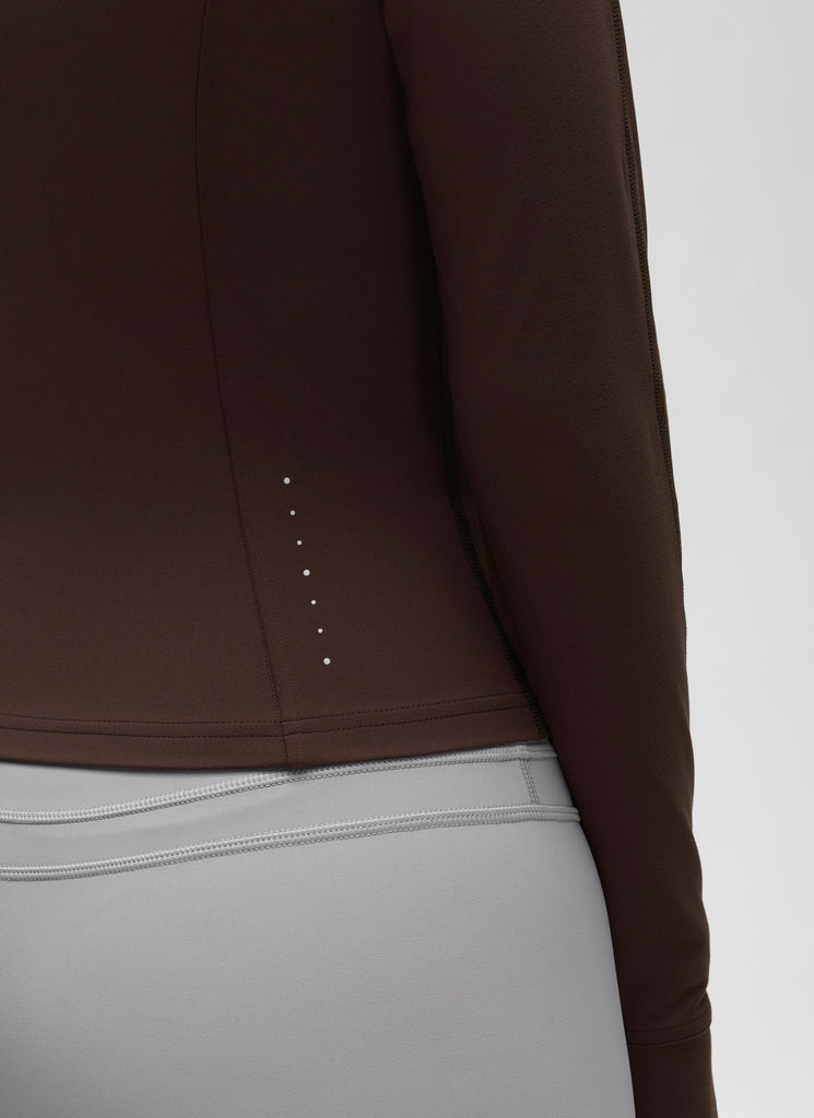 CRZ YOGA Women's Butterluxe Cropped Pocket Outerwear Full Zip Jackets Red Merlot