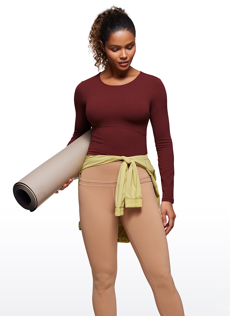 Butterluxe Front Seam Cropped Long Sleeve