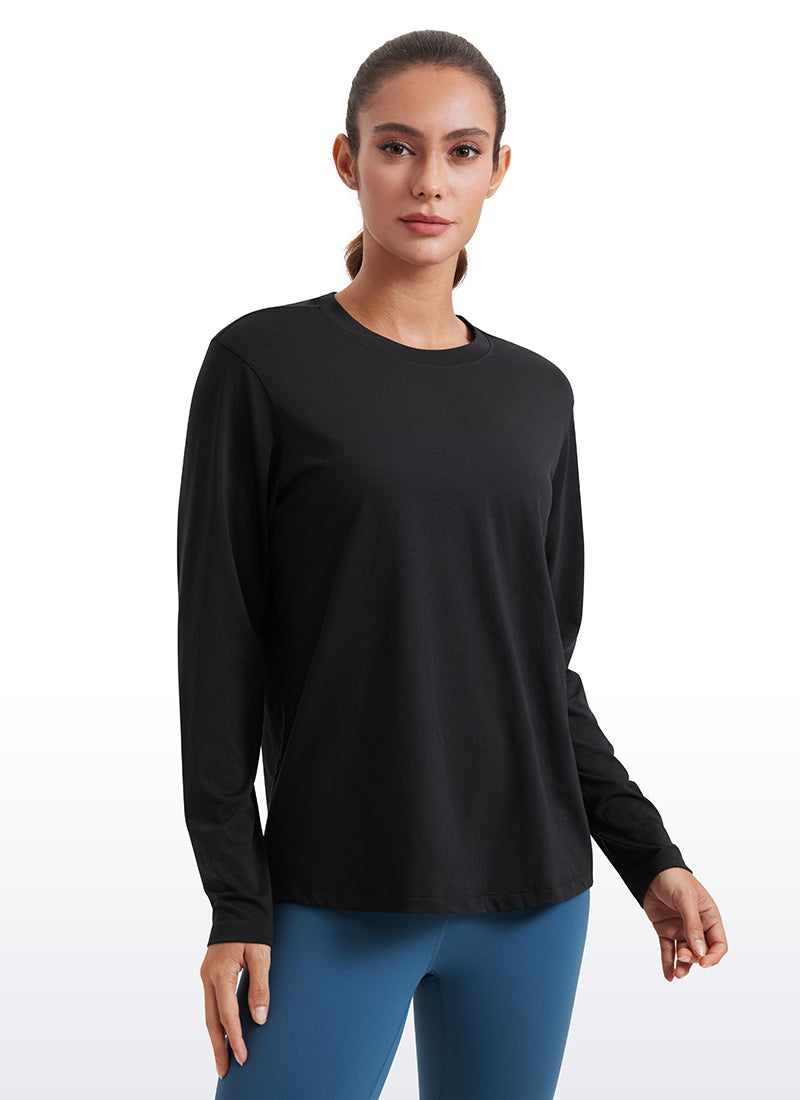 Workout Hip Length Crewneck Long Sleeve