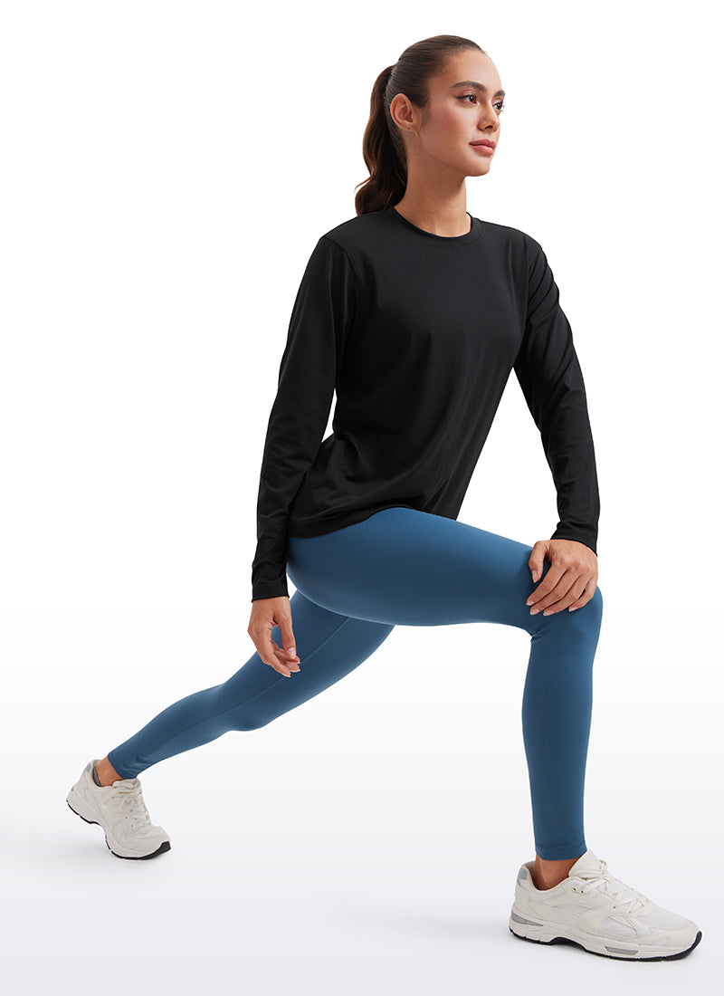 Workout Hip Length Crewneck Long Sleeve