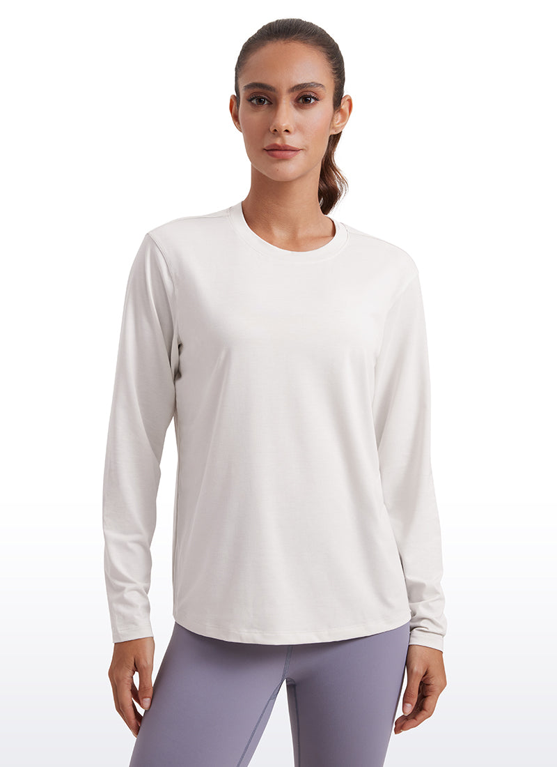 Workout Hip Length Crewneck Long Sleeve