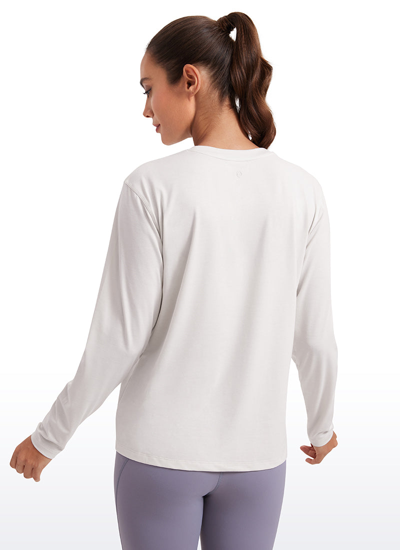 Workout Hip Length Crewneck Long Sleeve