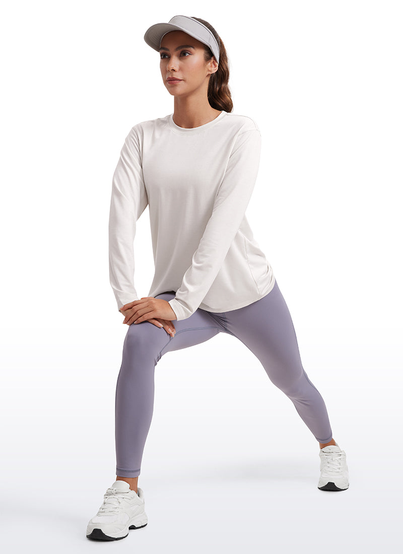 Workout Hip Length Crewneck Long Sleeve