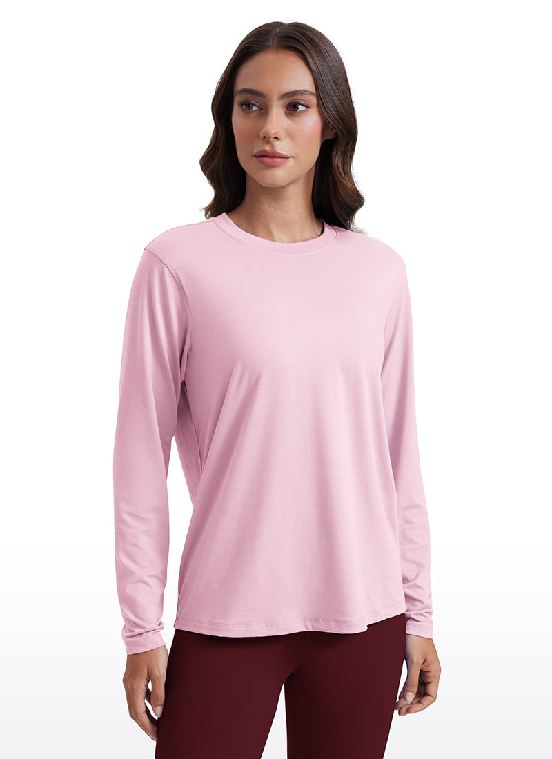 Workout Hip Length Crewneck Long Sleeve