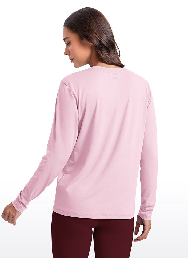 Workout Hip Length Crewneck Long Sleeve