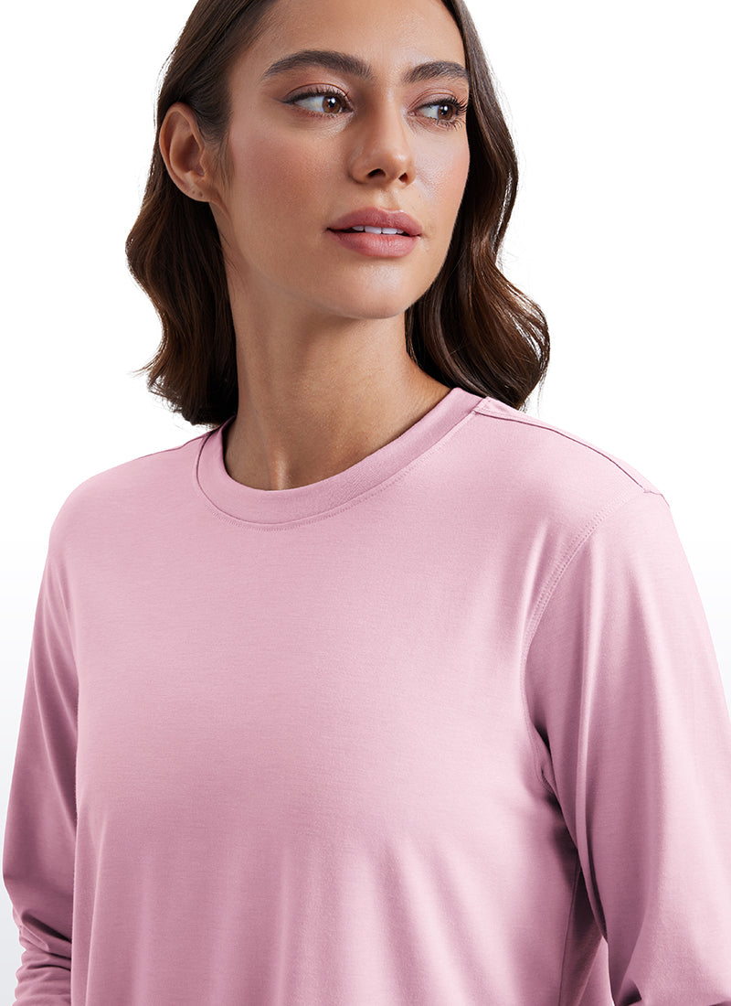 Workout Hip Length Crewneck Long Sleeve