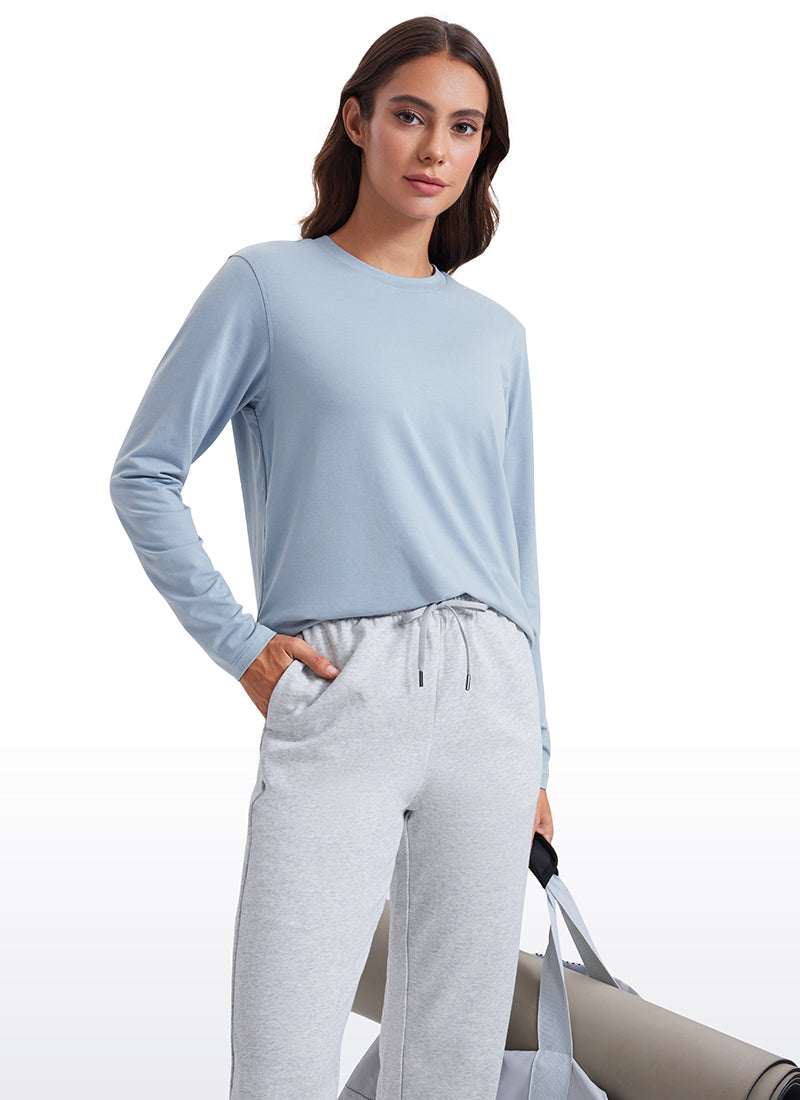Workout Hip Length Crewneck Long Sleeve