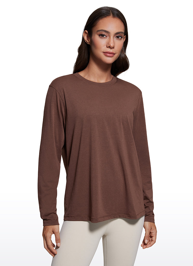 Workout Hip Length Crewneck Long Sleeve