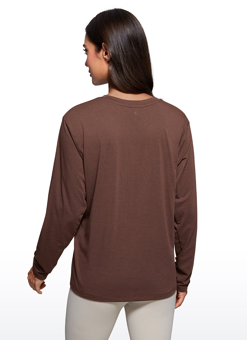 Workout Hip Length Crewneck Long Sleeve