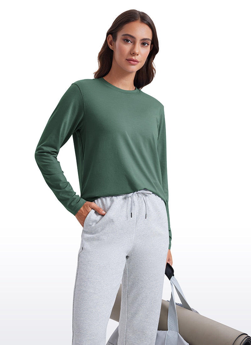 Workout Hip Length Crewneck Long Sleeve