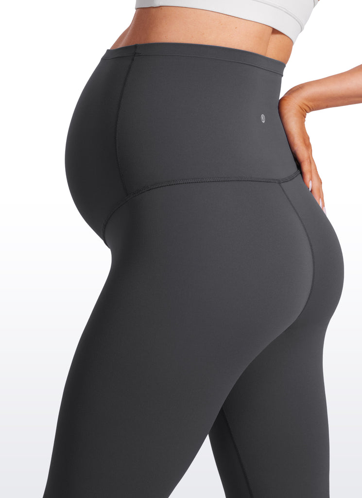 CRZ YOGA Women's Maternity Leggings Super High Rise Butterluxe 23'' Hot Fudge Brown