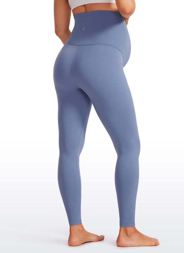 CRZ YOGA Women's Maternity Leggings Super High Rise Butterluxe 28'' Black Tie Dye Flowers