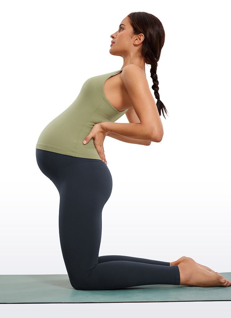 CRZ YOGA Women's Maternity Leggings Super High Rise Butterluxe 28'' Black