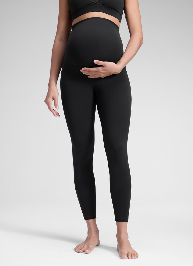 CRZ YOGA Women's Yoga High Rise Butterluxe Maternity Legging 25" Black