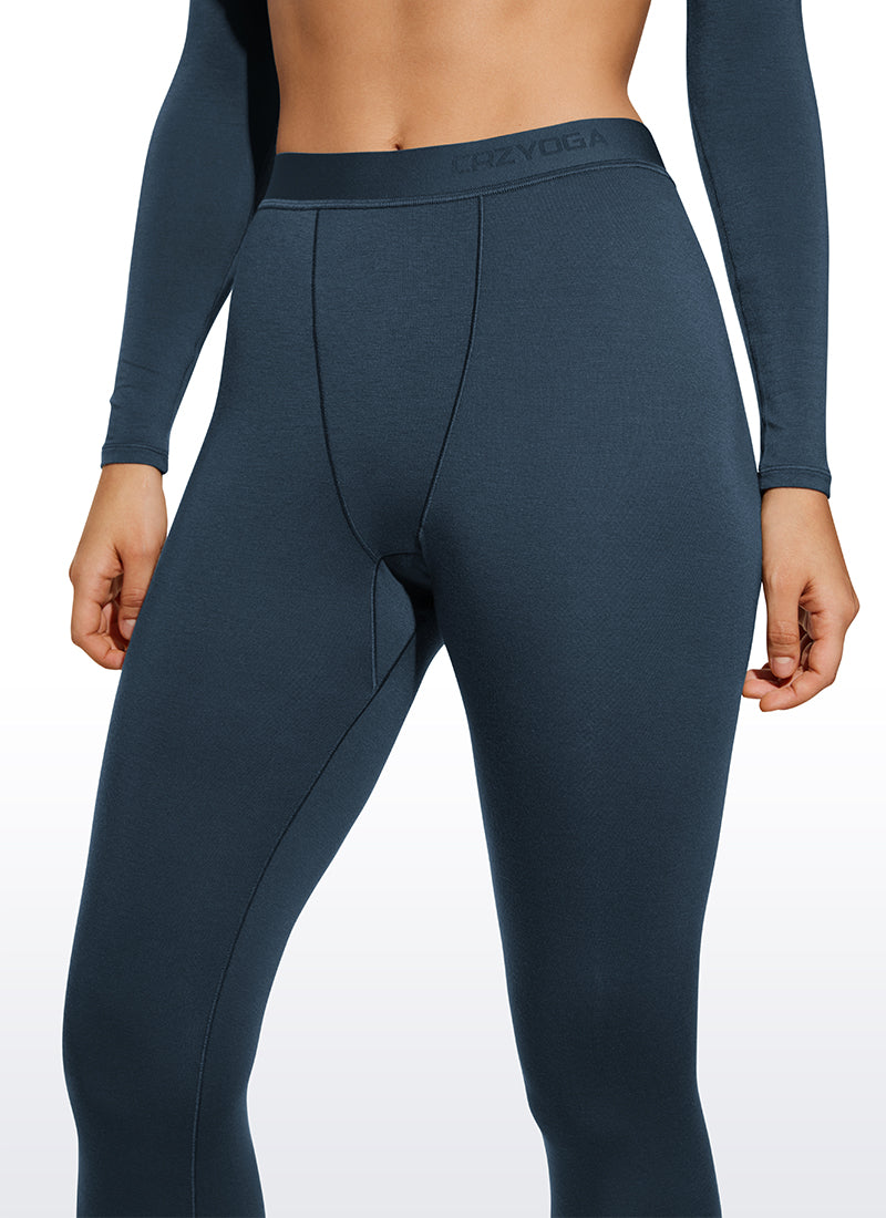 CRZ YOGA Women's Thermal Soft Base Layer Top Bottom Underwear Sets Stelindigo